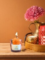 Aesthetic Living Festive Motichoor Laddoo Soywax Candle(Jasmine)- 75 g