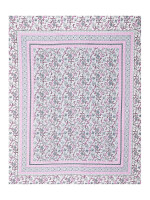 Floral Pink Jaipuri Print Cotton king 90 by 108 Floral Bedsheet with two big size pillow cover BS-50