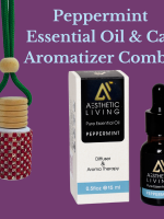 Aesthetic Living Car Aromatizer/Diffuser Bottle with Essential Oil(Studded bottle -12ml, essential oil-15ml)