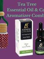 Aesthetic Living Car Aromatizer/Diffuser Bottle with Essential Oil(Studded bottle -12ml, essential oil-15ml)