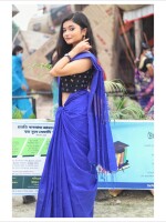 Blue Sequence Box Pallu Handloom Saree