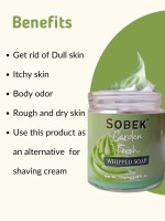 Sobek Naturals Green Garden fresh whipped cream soap 100 g