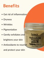 Sobek naturals Papaya refreshing powder face mask/pack 100 g