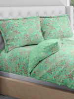 King,queen,single bed sheet,Swaas 100% Pure Cotton Bright Blooms Bed Sheet Set