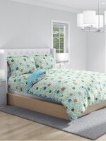 double bed sheet,100% Pure Cotton Fresh Blossoms Bedsheet Set