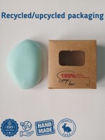 Icy blue mint goat milk & shea butter pebble soap