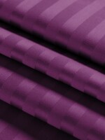 Single,king,queen,size, Antimicrobial 100% Pure Cotton Sateen Striped Violet Bed sheet Set