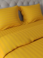 Single, king, queen size ,Swaas Antimicrobial 100% Pure Cotton Sateen Striped Gold Bed sheet Set