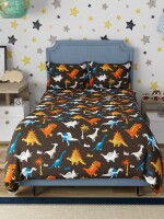 Single,queen size, Swaas Jurassic Park 100% Cotton Antimicrobial Kids Bed sheet Set