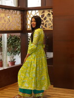 Stylish and elegant, Green Gota Patti Kurta Set