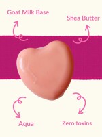 Sobek naturals Sweetheart Shape Pink Shea & Goat Milk Soap 100 g