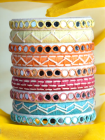 Navratri Special | Thread Bangles | Embroidery + Mirror