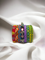 Indian traditional bangles,Each bangle is a burst of vibrant hues, bringing joy and energy to your ensemble. Embrace the spirit of Navratri in style!