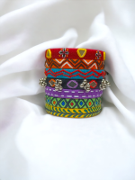 Indian traditional bangles,Each bangle is a burst of vibrant hues, bringing joy and energy to your ensemble. Embrace the spirit of Navratri in style!