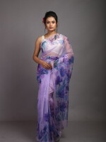 Organza Hand painted Saree