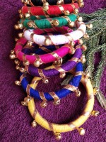 Multi color Gungroo bangle set (6psc)