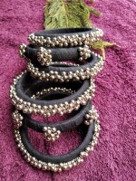 Black Gugri bangle set (6psc)