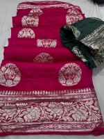 Russian Dola fabric with beautiful mx zari  border heavy zari weaving saree