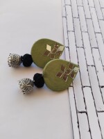 Rainvas Light green mirror earrings