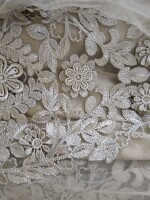 Coral & Cream Embroidered Stitched Lehenga Choli