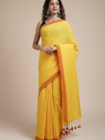 Mul cotton plain Saree