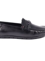 Pull on Mens black loafer