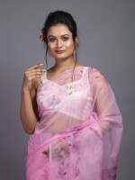 Pure Organza Hand Painted handloom Saree