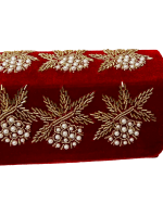 Beautiful red velvet bridal clutch