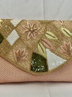 Luxurious Ladies Jute pearl beaded Clutch