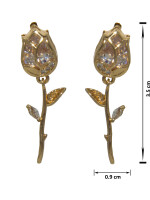 Lotus Shape AD Earring by Divya