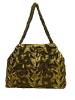 Rust gold potli bag for women