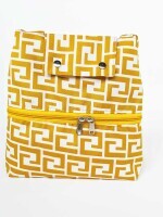 Mustard Geometric Lunch Bag