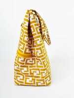 Mustard Geometric Lunch Bag