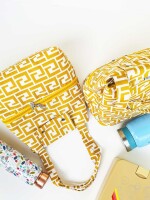 Mustard Geometric Lunch Bag