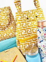 Mustard Geometric Lunch Bag