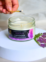 Aesthetic Living 3 wick Soy Wax Lavender Candle,a green alternative to paraffin wax.