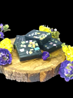 Northern Lights Luxury Handmade Soap, infused with activated charcoal and invigorating lemon essential oil.