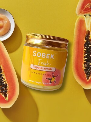 Sobek Naturals Fresh papaya face and body scrub 100 g