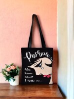 Bag, with famous dialogue, Pushpa I hate Tears