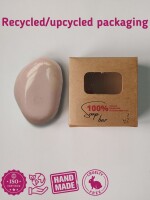 Pink marshmallow shea & goat milk pebble soap bar