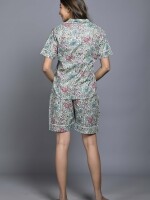 Floral Pattern Night Dress For Women (Multi)-ND-5