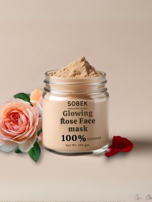 Sobek naturals Rose Glowing powder face mask pack 100 g