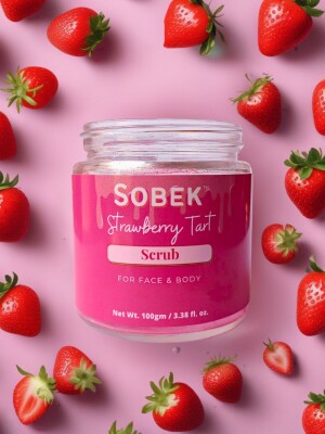 Sobek Naturals Strawberry tart face and body scrub 100 g