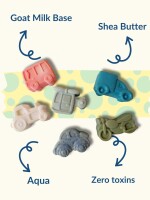 Vehicle shaped goat milk & shea butter kids soap bar