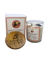 Aesthetic Living Minty Vanilla Botanic Soywax Candle with Peppermint & Vanilla Oil-whatsinmytrunk