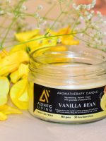 Aesthetic Living 3 wick Soy Wax Vanilla Bean Candle,a green alternative to paraffin wax.