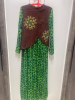 Floor Length Green Gown with Jacket