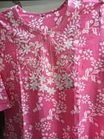 Straight cut lucknowi chikankari suit in A-Line style