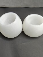 Natural Alabaster marble Tealight holder - set of 2 pcs