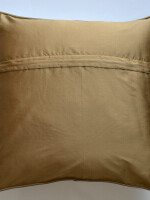 Decorative Rose Pattern Golden Beads Hand Embroidered Luxurious Cushion Cover Size 16"x16"